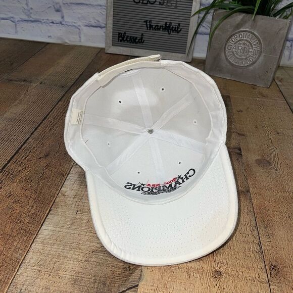 San Antonio Spurs Baseball Hat Cap Adult Mens White 2005 NBA Champions - Picture 2 of 8